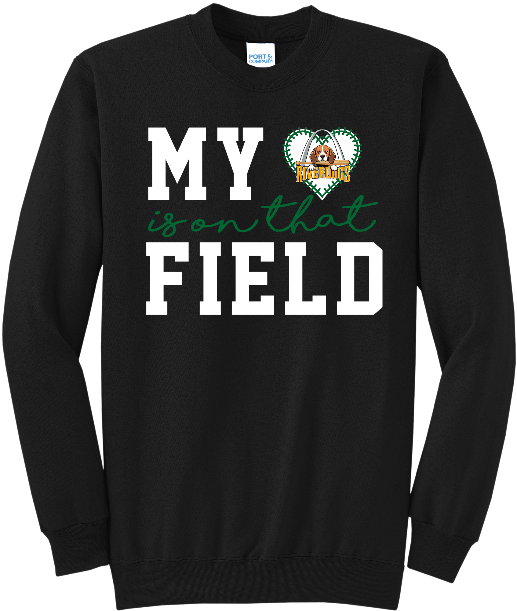 Riverdogs Baseball My Heart Crewneck